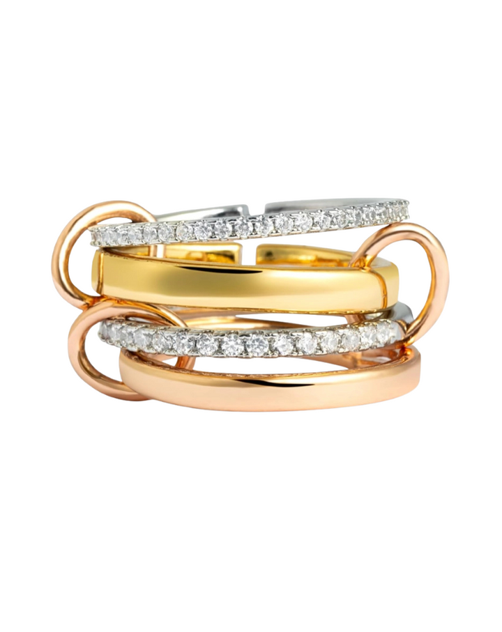 MULTI BAND ETERNITY RING-TWO TONE