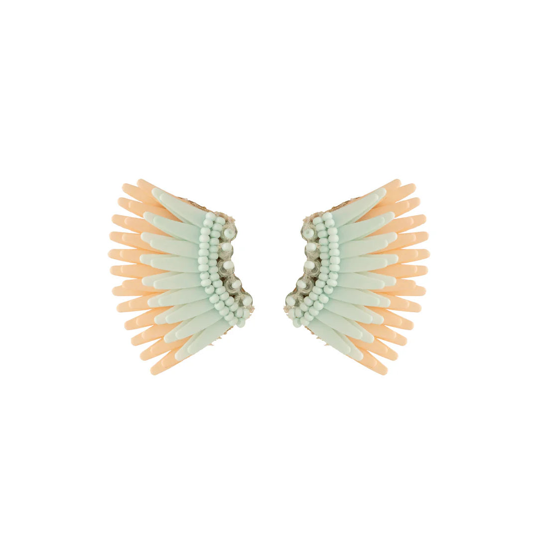 MICRO MADELINE EARRINGS-BABY BLUE/IVORY