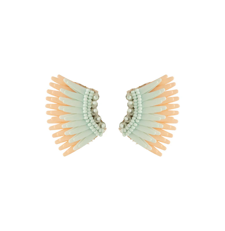 MICRO MADELINE EARRINGS-BABY BLUE/IVORY