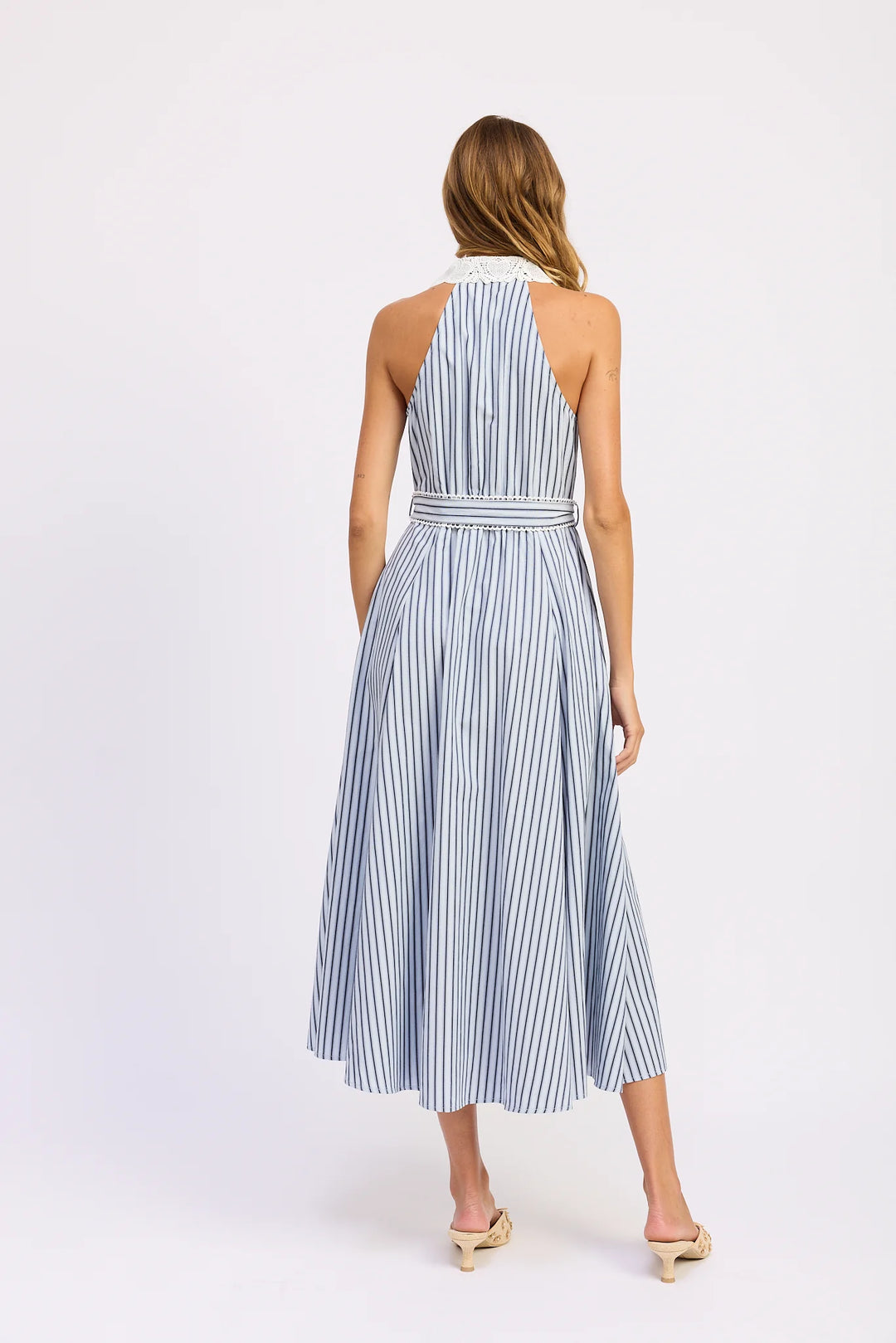 CLARA MAXI DRESS-SKY/NAVY/IVORY