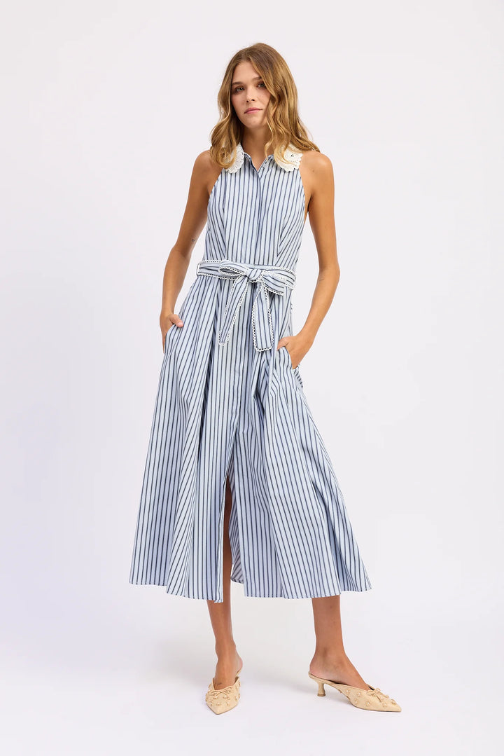 CLARA MAXI DRESS-SKY/NAVY/IVORY