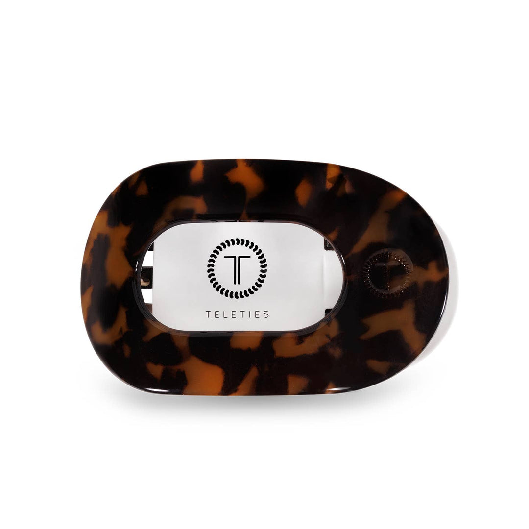 FLAT ROUND SMALL HAIR CLIP-TORTOISE