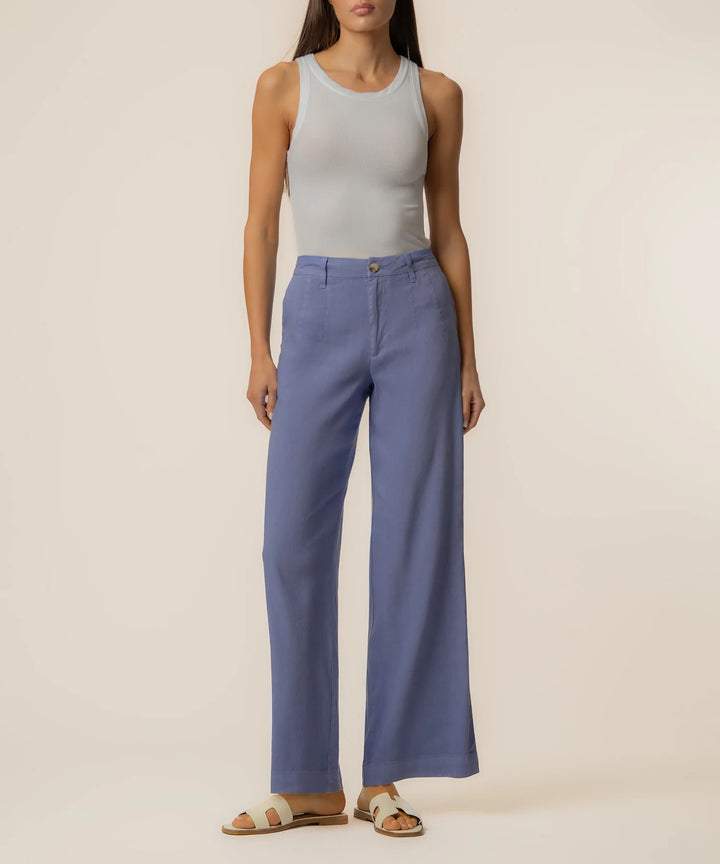 MEG HIGH RISE WIDE STRAIGHT LEG-CORNFLOWER