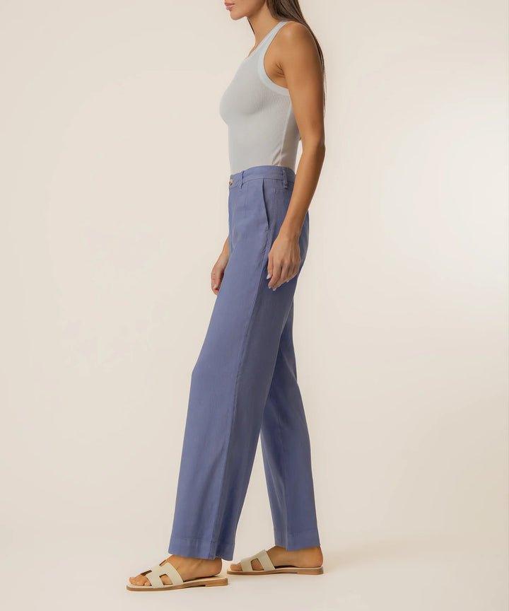 MEG HIGH RISE WIDE STRAIGHT LEG-CORNFLOWER