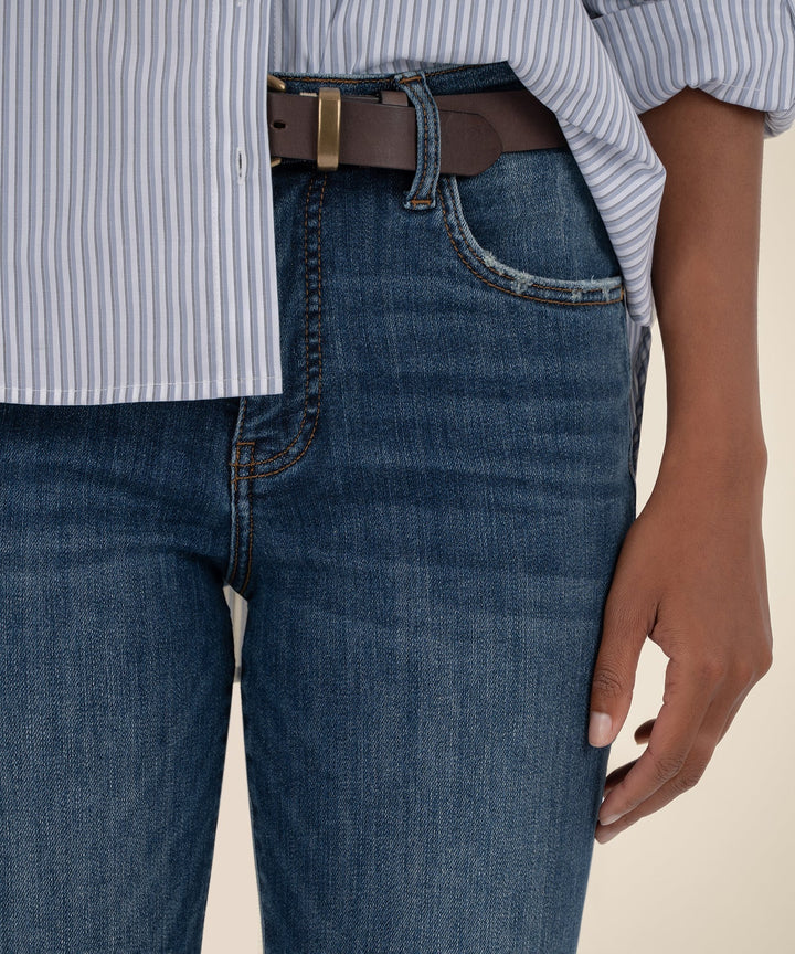 KELSEY HIGH RISE FAB AB ANKLE FLARE WIDE LEG HEM-VIBRANT