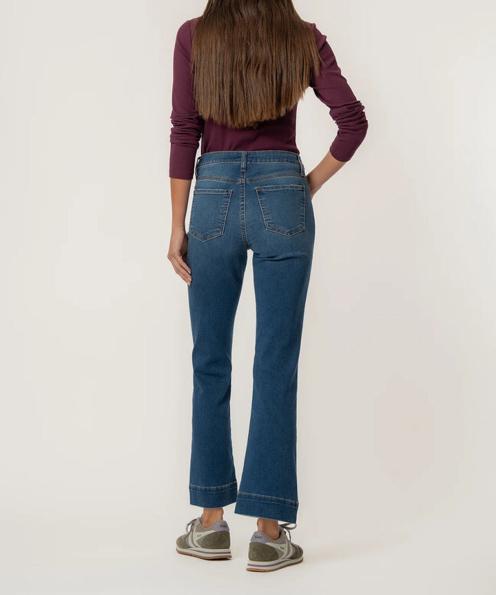 KELSEY HIGH RISE FAB AB ANKLE FLARE WITH WIDE HEM-COOL