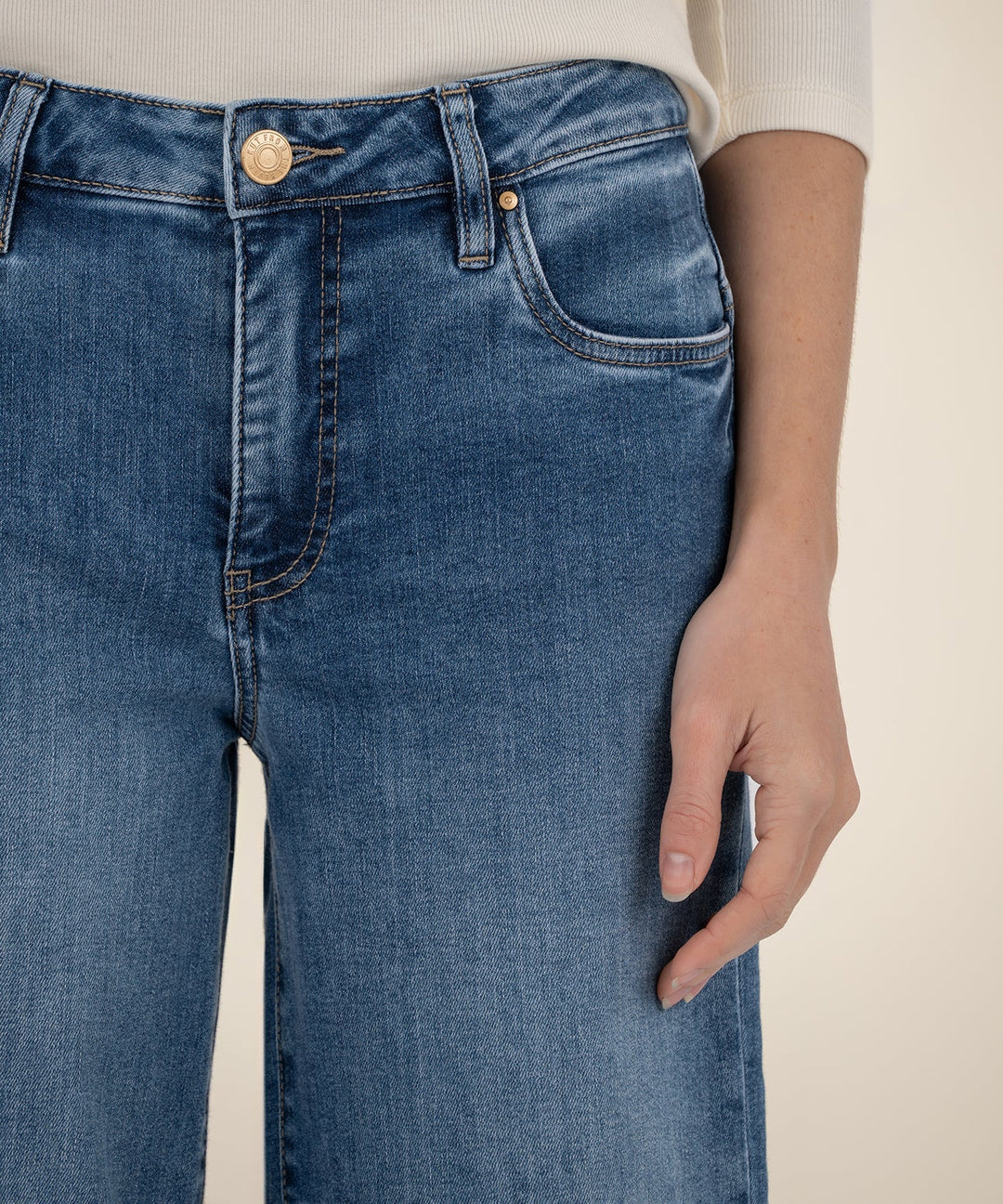 MAYA HIGH RISE FAB AB WIDE LEG BACK DARTS WIDE HEM-AMUSE