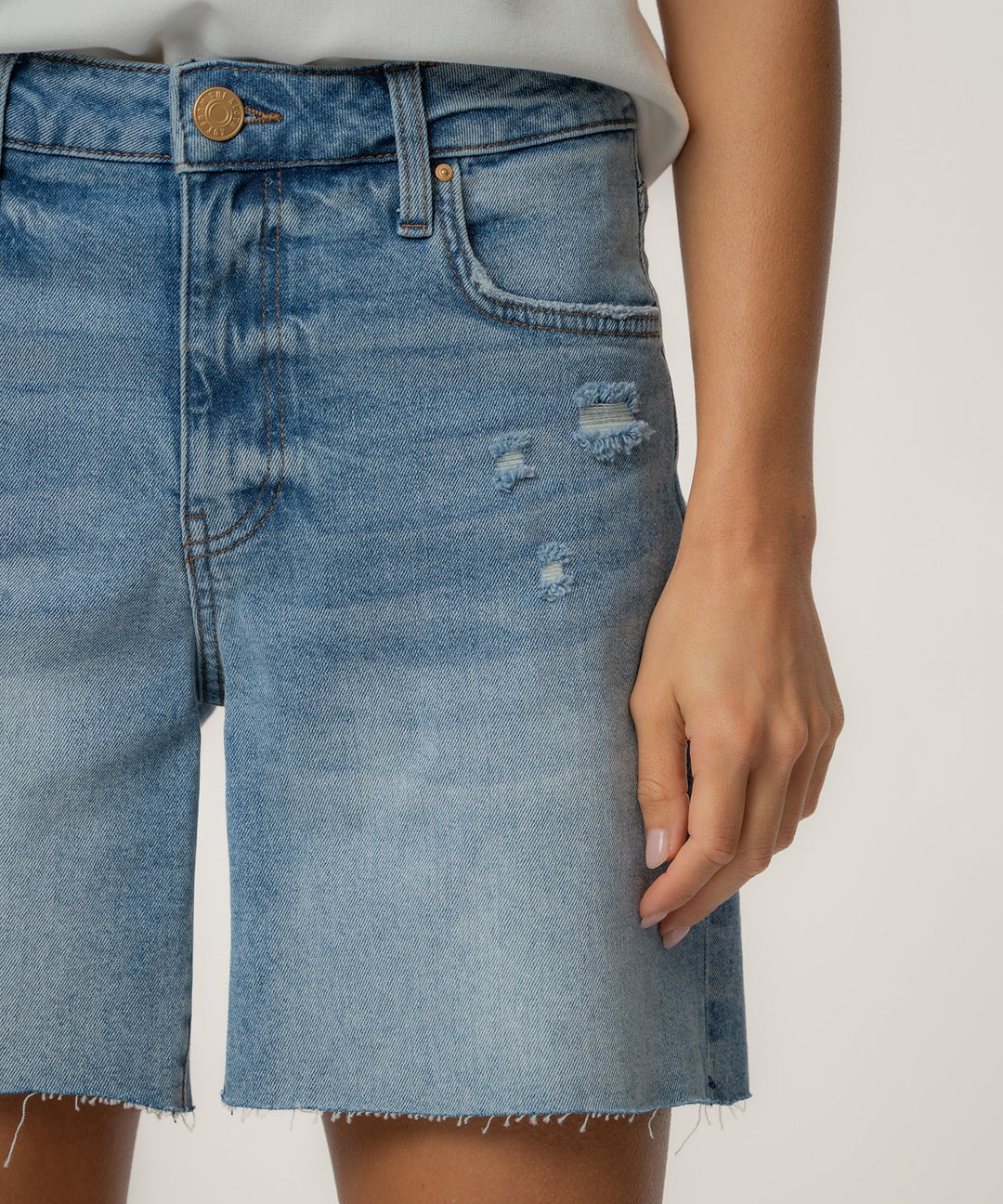 HAILEY HIGH RISE SHORT W RAW HEM-FOCUS