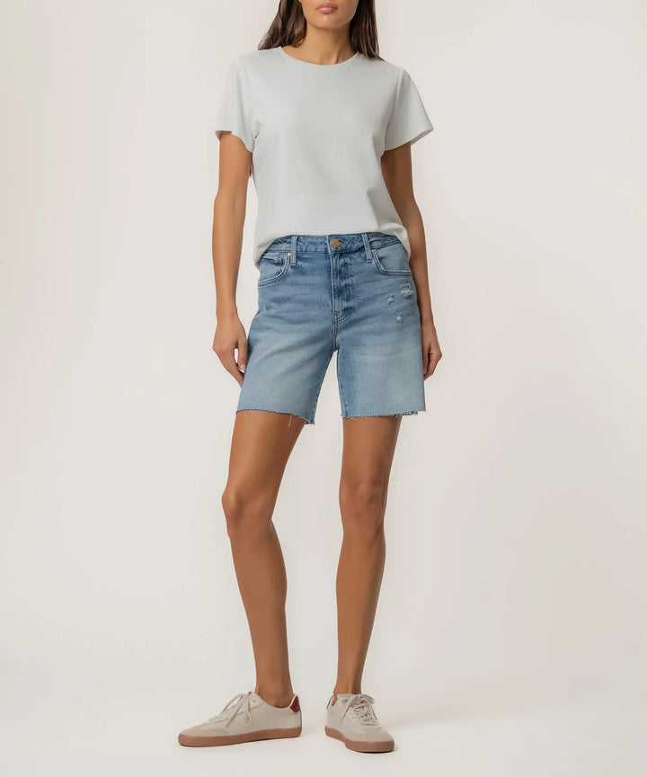 HAILEY HIGH RISE SHORT W RAW HEM-FOCUS