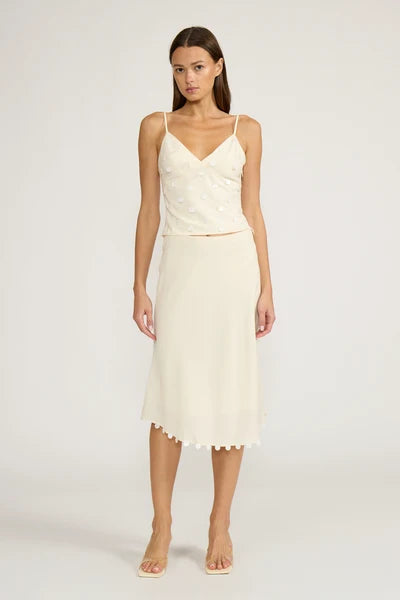 KHAI V NECK TANK TOP-IVORY