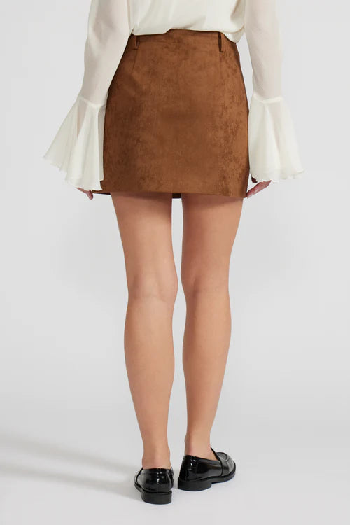 DARRY MINI SKIRT-TOFFEE