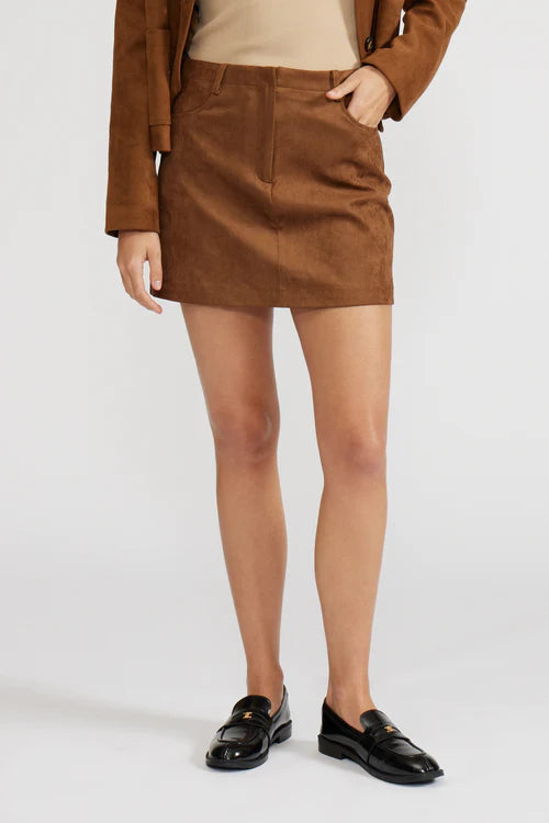 DARRY MINI SKIRT-TOFFEE