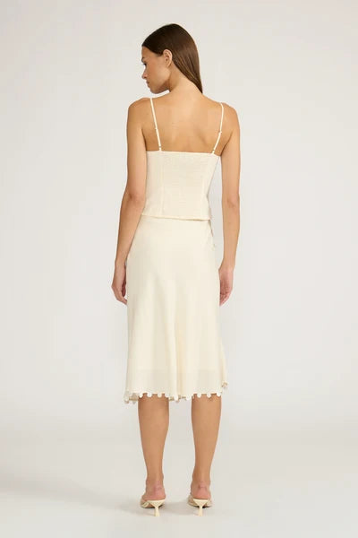 KHAI V NECK TANK TOP-IVORY
