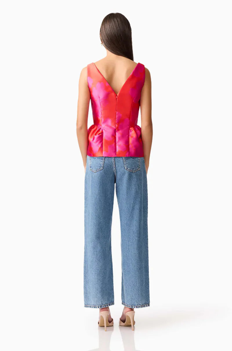 ELOISE TOP-RED/FUCHSIA