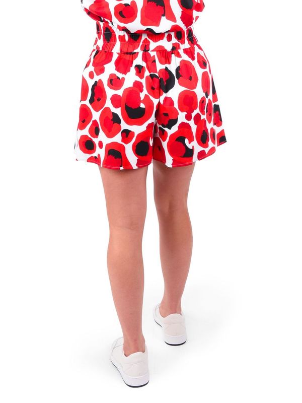 PARTY SHORT-RED COLLEGIATE CHEETAH