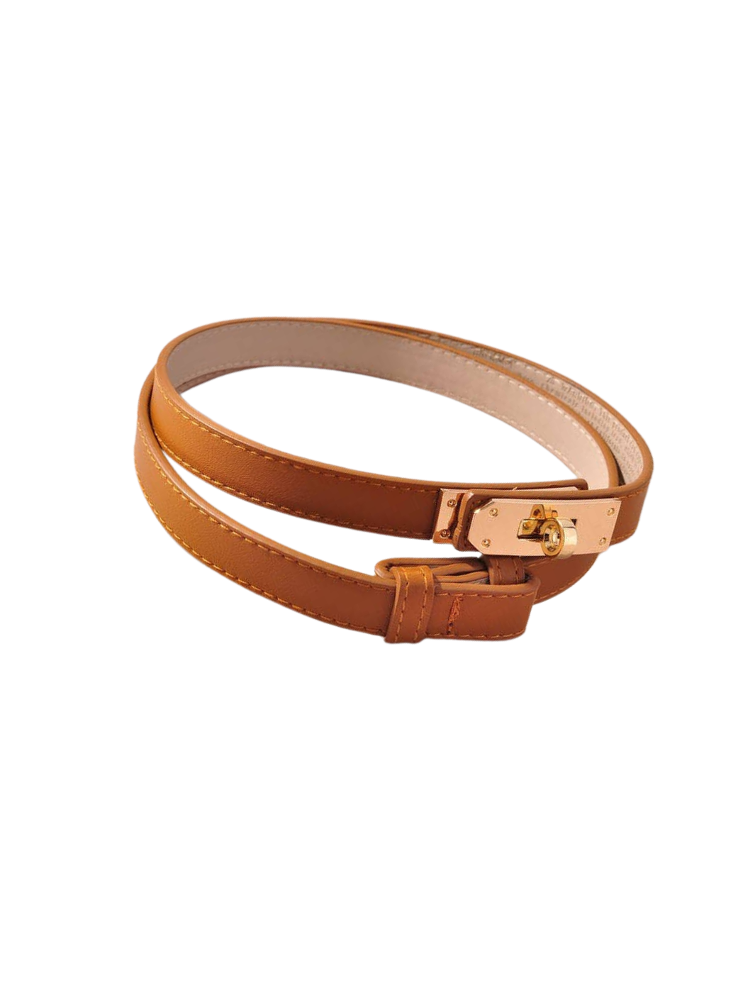 TURLOCK ACCENT SKINNY BELT-CAMEL