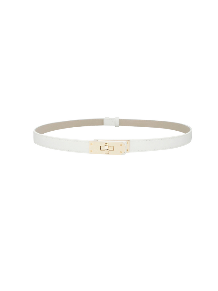 TURLOCK ACCENT SKINNY BELT-WHITE