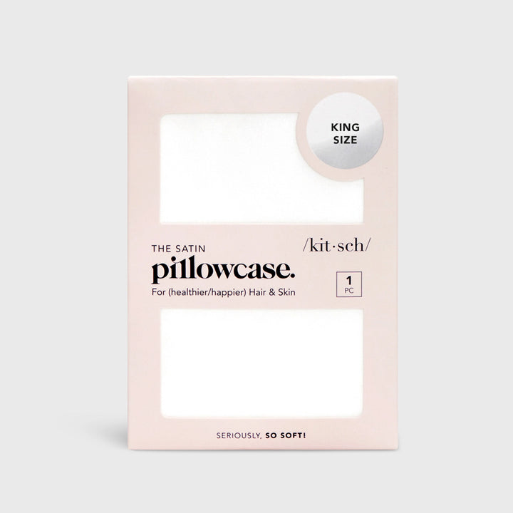 SATIN KING PILLOWCASE-IVORY