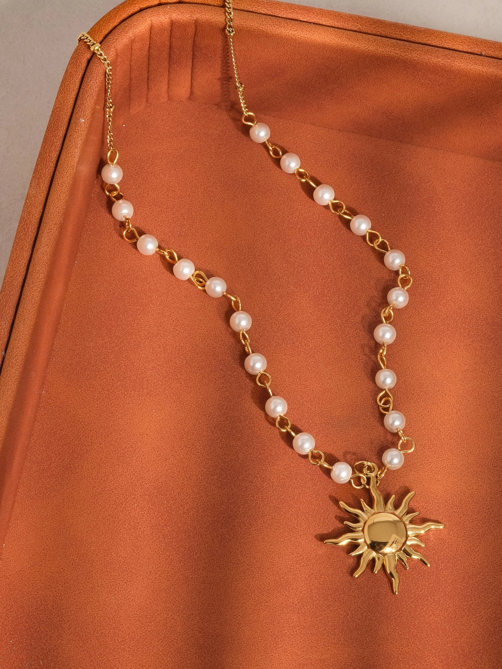 KALANI 18K GOLD SUN BEADED NECKLACE