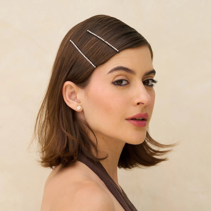 EXTRA LONG METAL RHINESTONE BOBBY PINS-GHOST