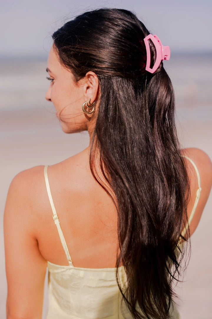 SMALL OPEN HAIR CLIP-PARADISE PINK