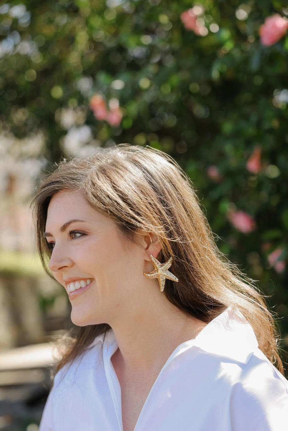 GOLD STARFISH EARRINGS
