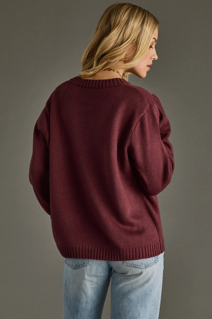 WINE WEATHER SWEATER-WINE