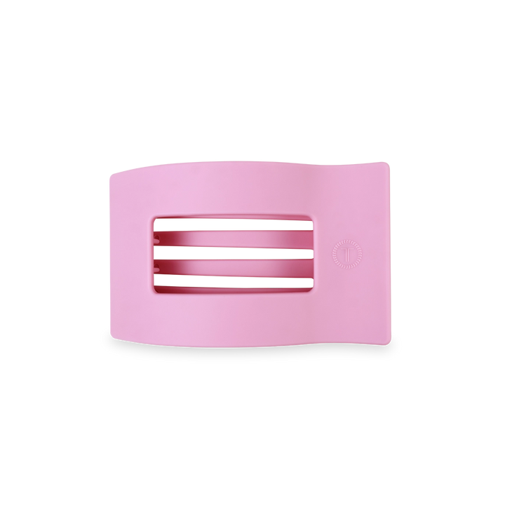 SMALL FLAT RECTANGLE HAIR CLIP-MERRY PINKMAS
