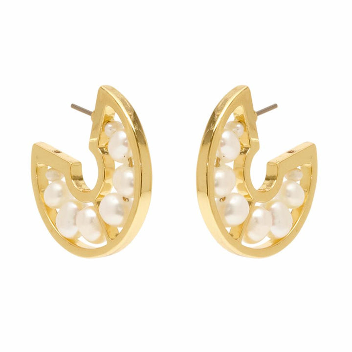 BETTY HOOPS-WHITE/GOLD