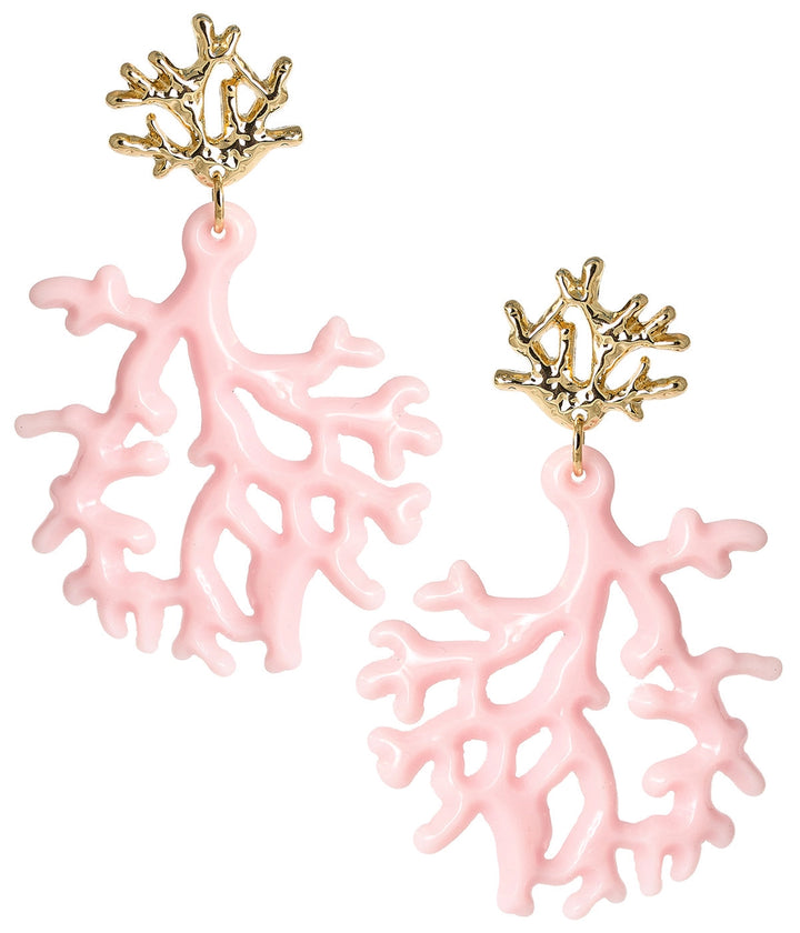 TULA CORAL ACRYLIC EARRING-LIGHT PINK
