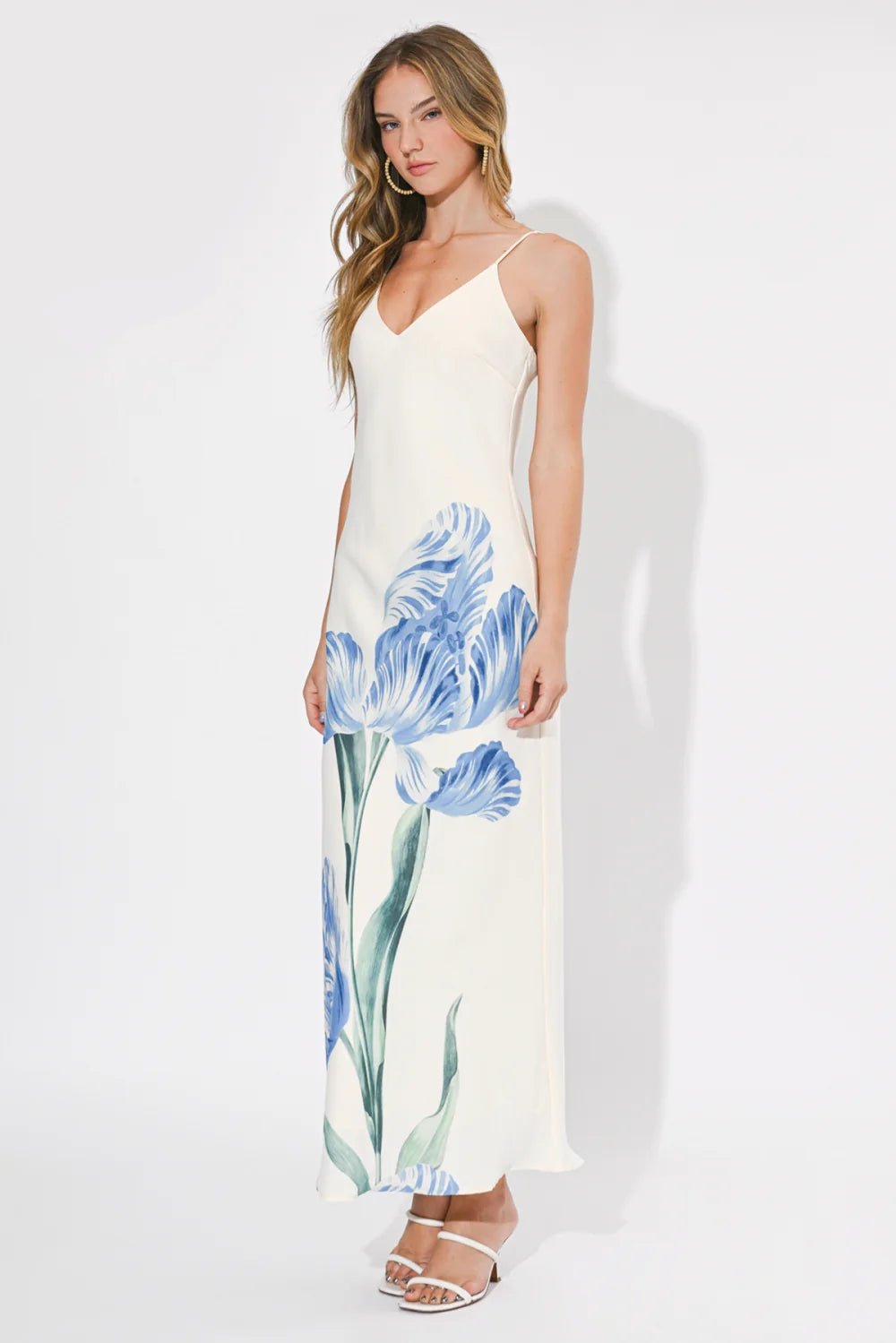 CORINNE SLIP MAXI DRESS-OFF WHITE