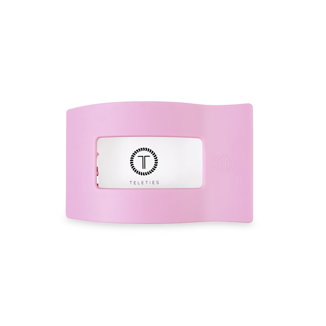 SMALL FLAT RECTANGLE HAIR CLIP-MERRY PINKMAS