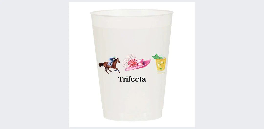 TRIFECTA DERBY FROSTED PARTY CUPS-DERBY