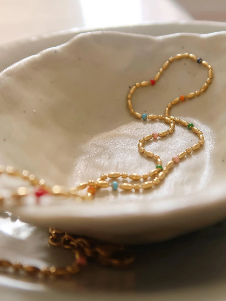 TAVE 18K GOLD PETITE BEADED NECKLACE