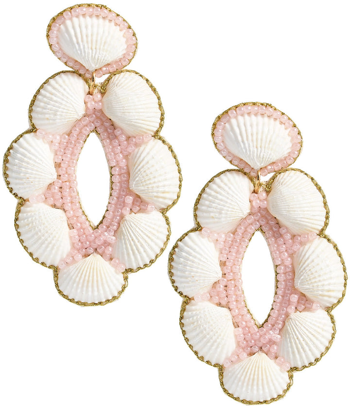 REMI SHELL EARRING-PINK