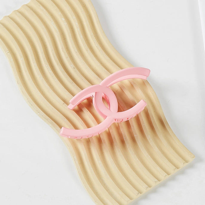 DOUBLE C SOLID HAIR CLAW-PINK