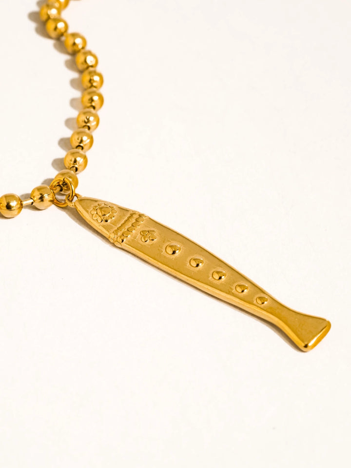 BELLISSE 18K VINTAGE FISH NECKLACE