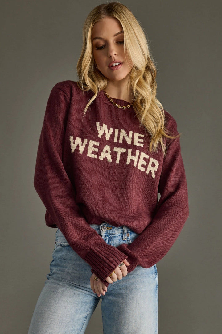 WINE WEATHER SWEATER-WINE