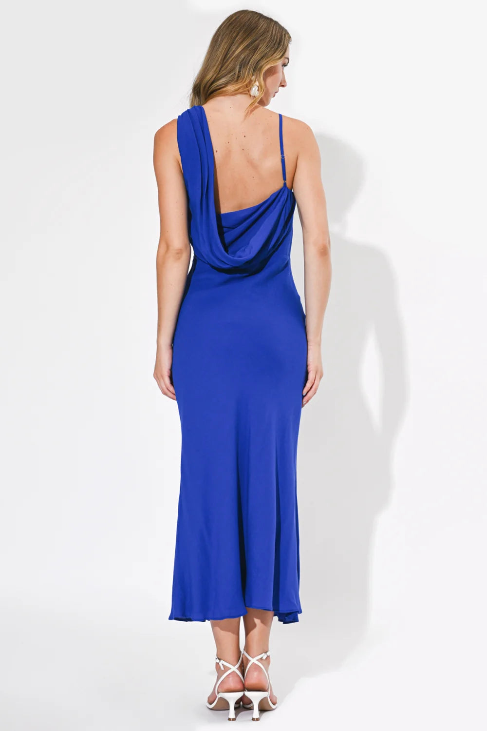 DREA ASYMMETRICAL COWL NECK MAXI DRESS-ROYAL BLUE