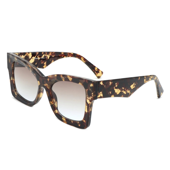 RETRO SQUARE CAT EYE SUNGLASSES-TORTOISE