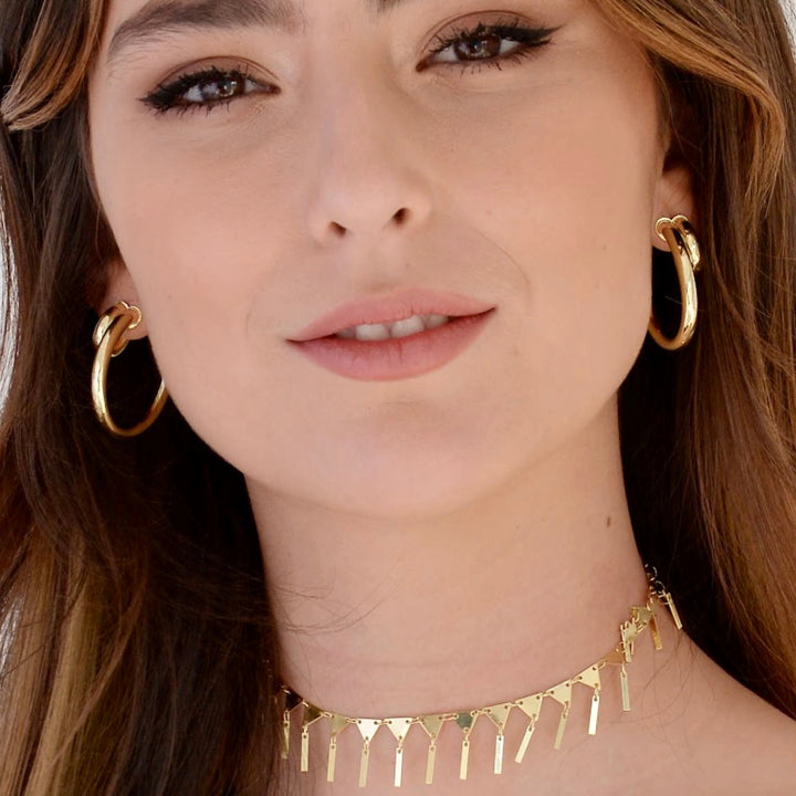 FRAY NECKLACE-18K GOLD PLATED