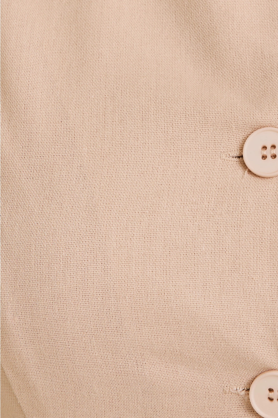 SLEEVELESS BLAZER DRESS-TAUPE