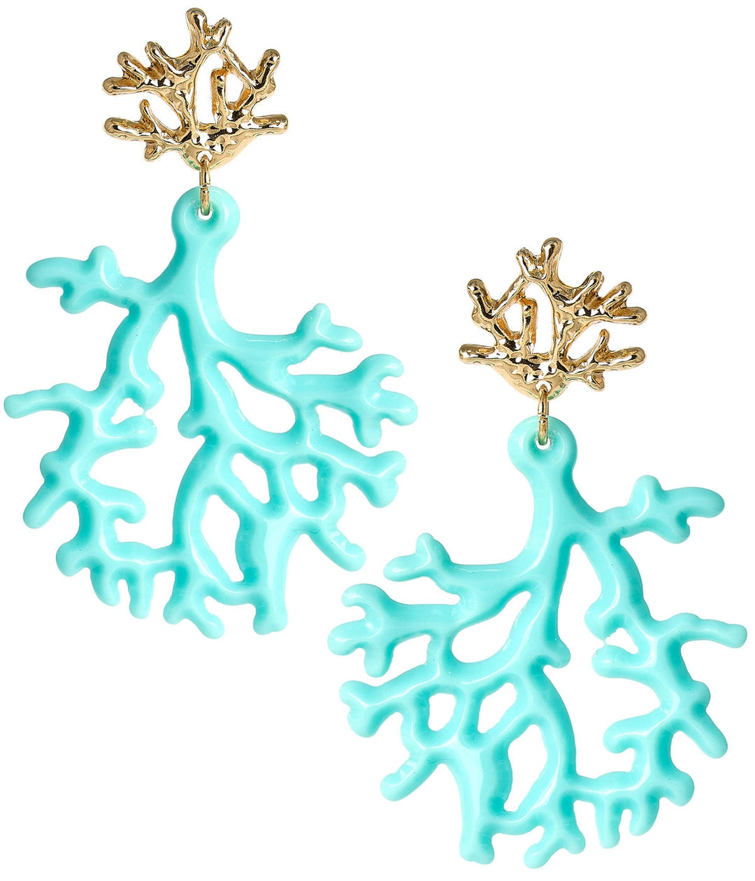 TULA CORAL ACRYLIC EARRING-TURQUOISE