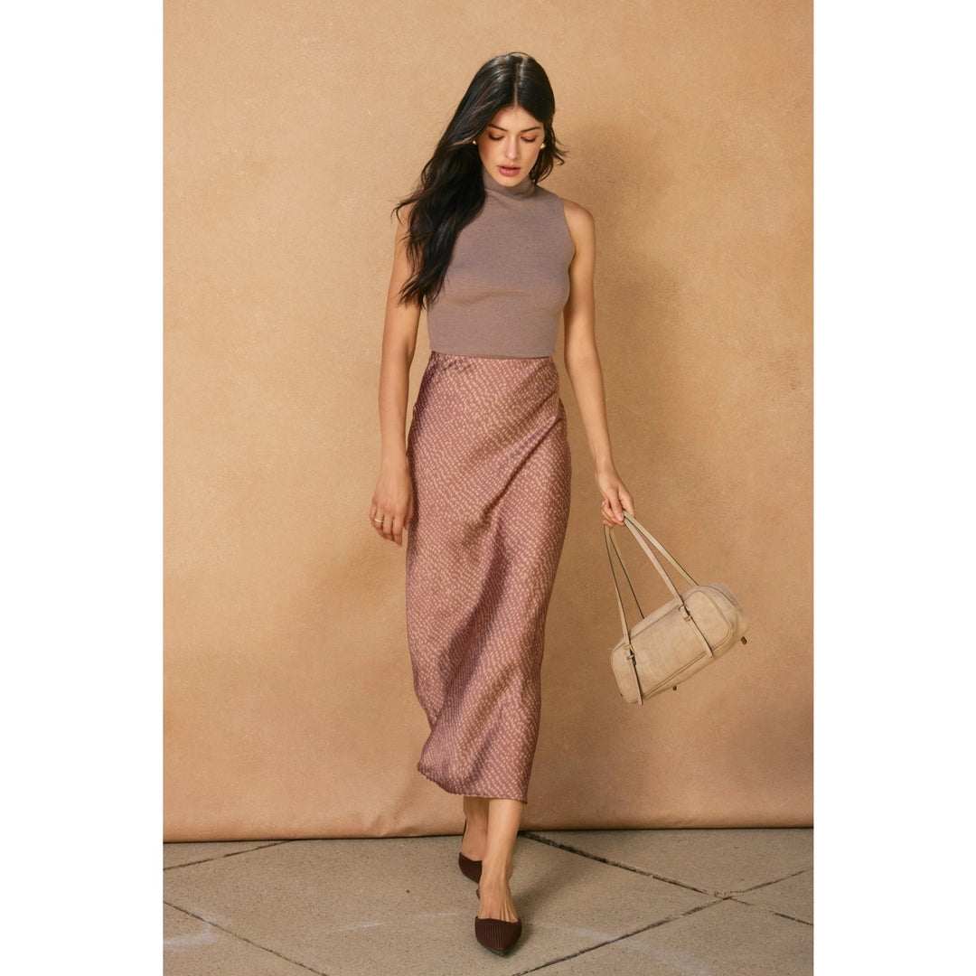 PEBBLES MAXI SKIRT-MAUVE NUDE