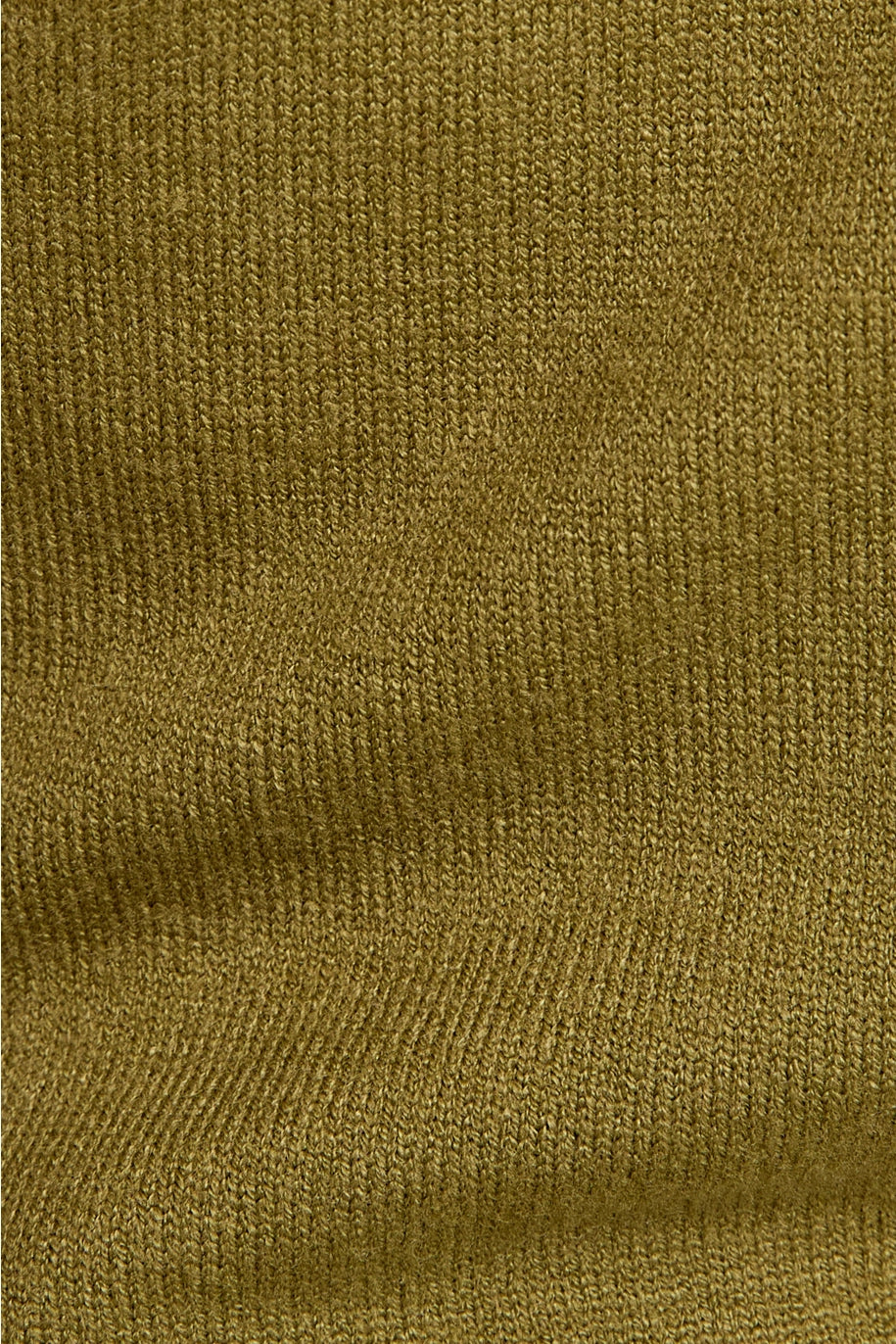 BACK TIE DETAIL SWEATER MIDI DRESS-OLIVE