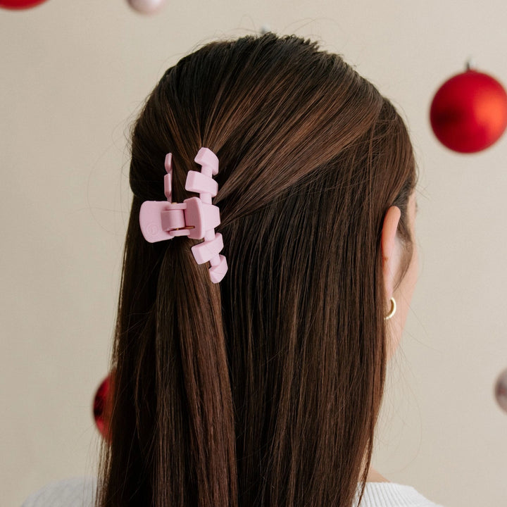 SMALL CLASSIC HAIR CLIP-MERRY PINKMAS