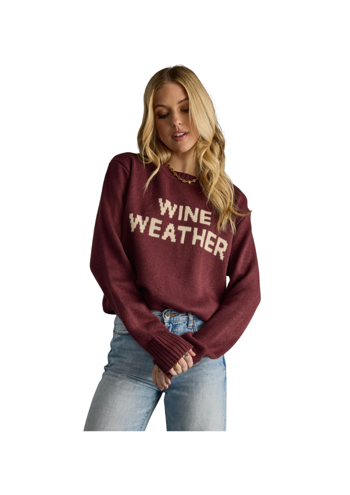 WINE WEATHER SWEATER-WINE