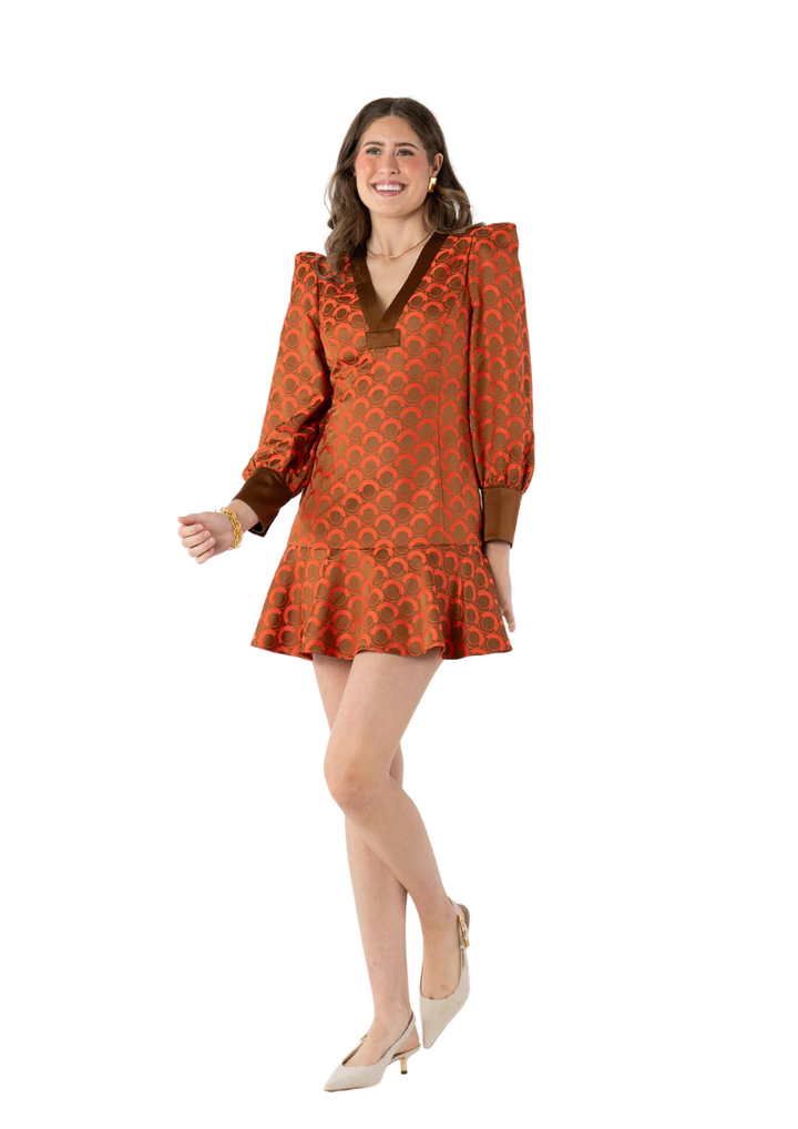 JENNY DRESS-TANGERINE MOD