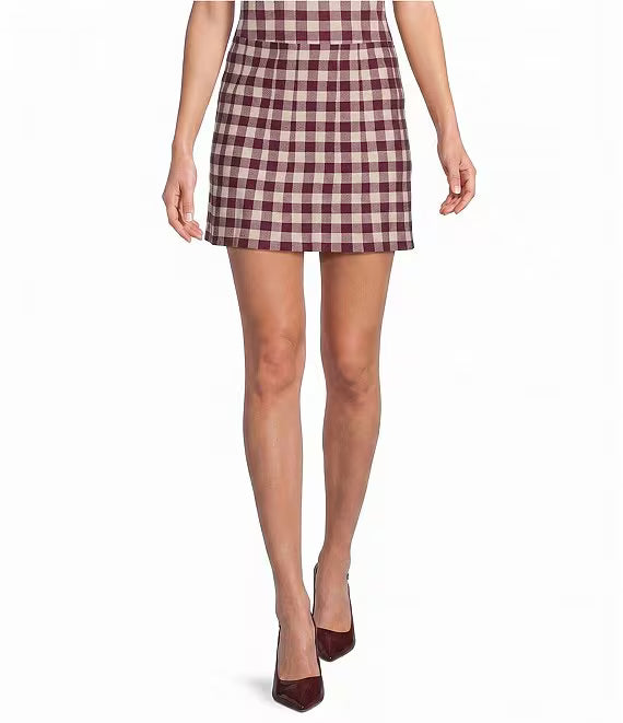 ANDY MINI SKIRT-PLUM CREAM