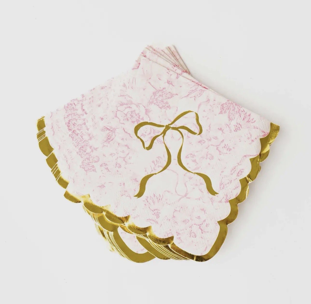 8 Oak Lane Bow Toile Beverage Napkins